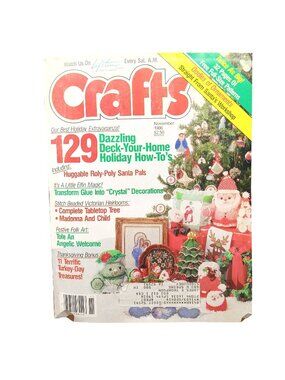 Crafts Magazine November 1986 Holiday Issue Featuring 129 Festive DIY Projects